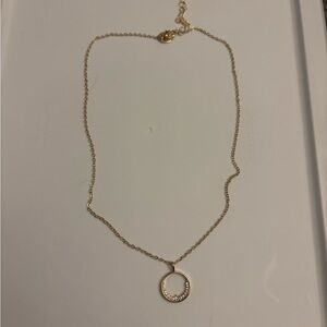 3️⃣for$10      gold circle necklace with diamonds 💎